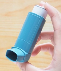 Reliever inhalers are usually blue