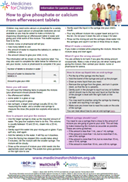 Effervescent phosphate and calcium leaflet image